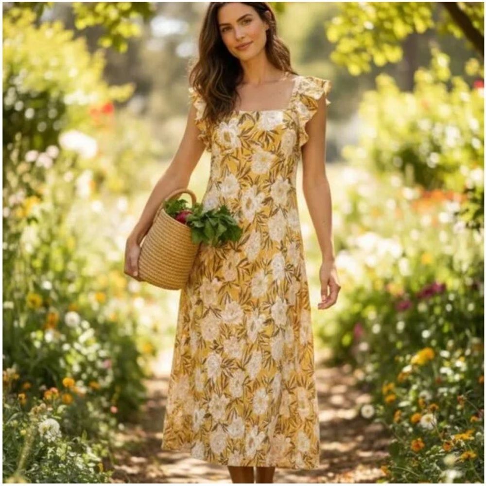 Madewell Angelina Dress in Chamomile Tea Yellow Women's 12